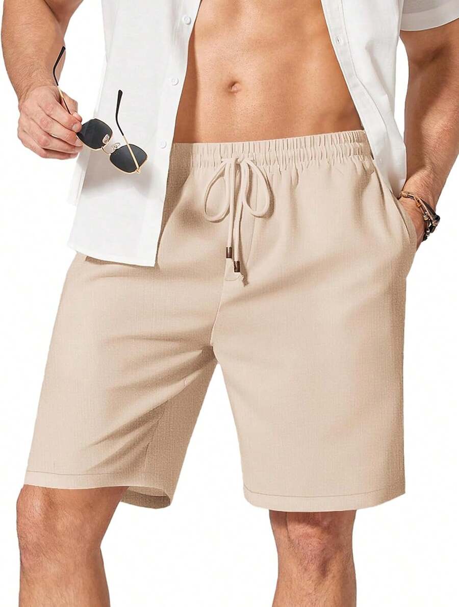 Mens Linen Shorts Casual Summe - Linen Shorts Men ulasan dan harga