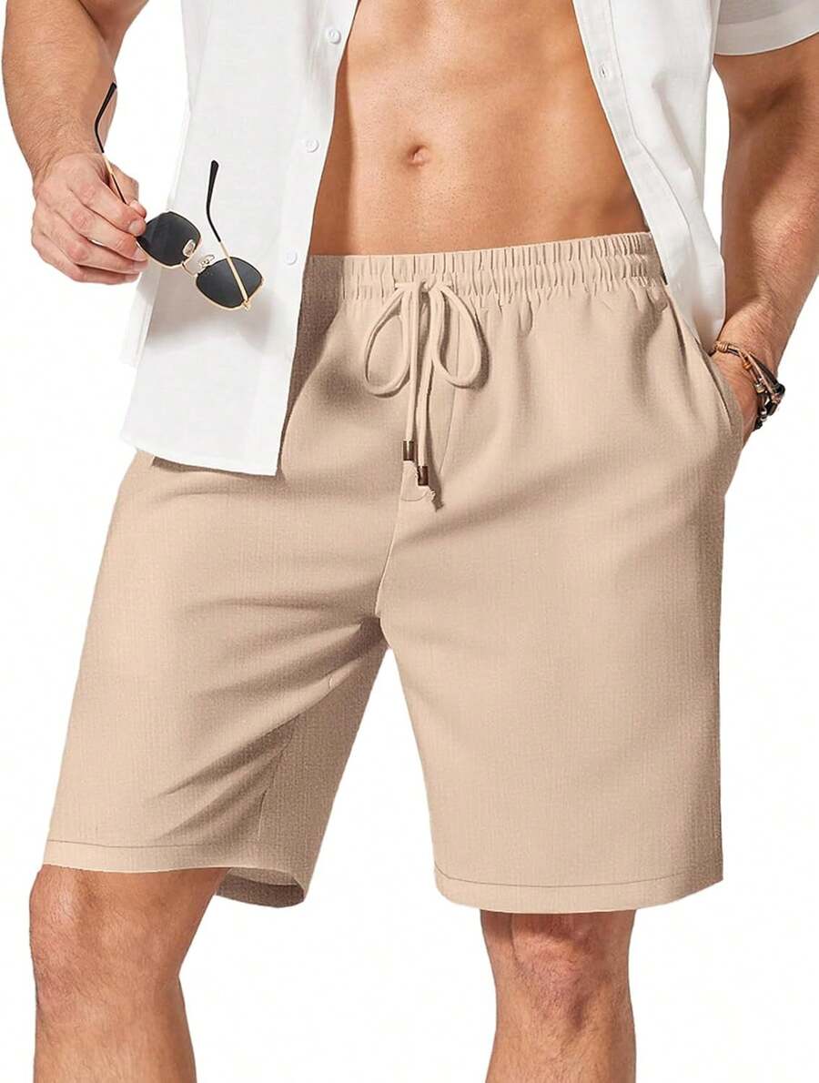 Mens Linen Shorts Casual Summe - Linen Shorts Men ulasan dan harga