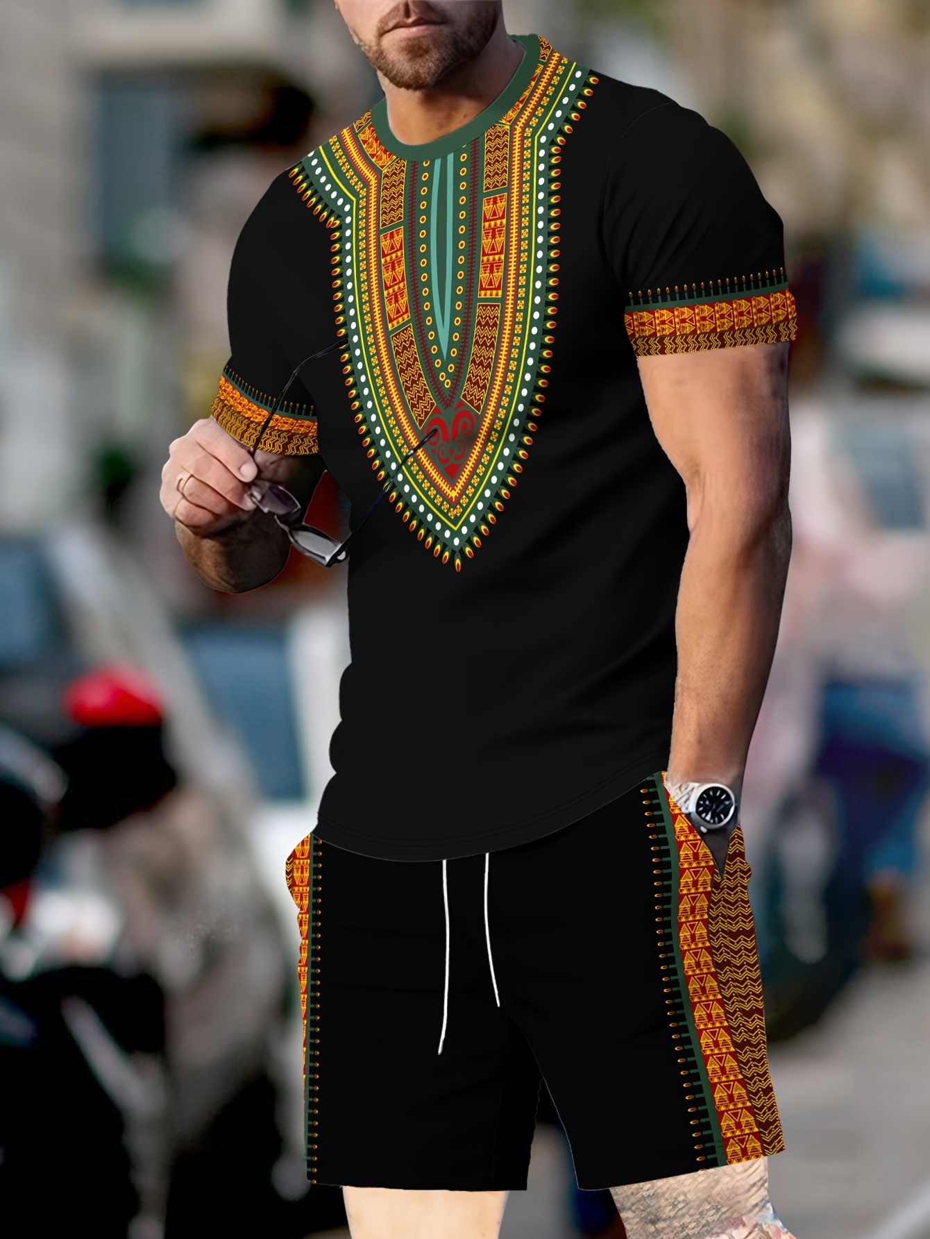 New Men's Suits African Dashik - Summer Knit Clothing ulasan dan harga