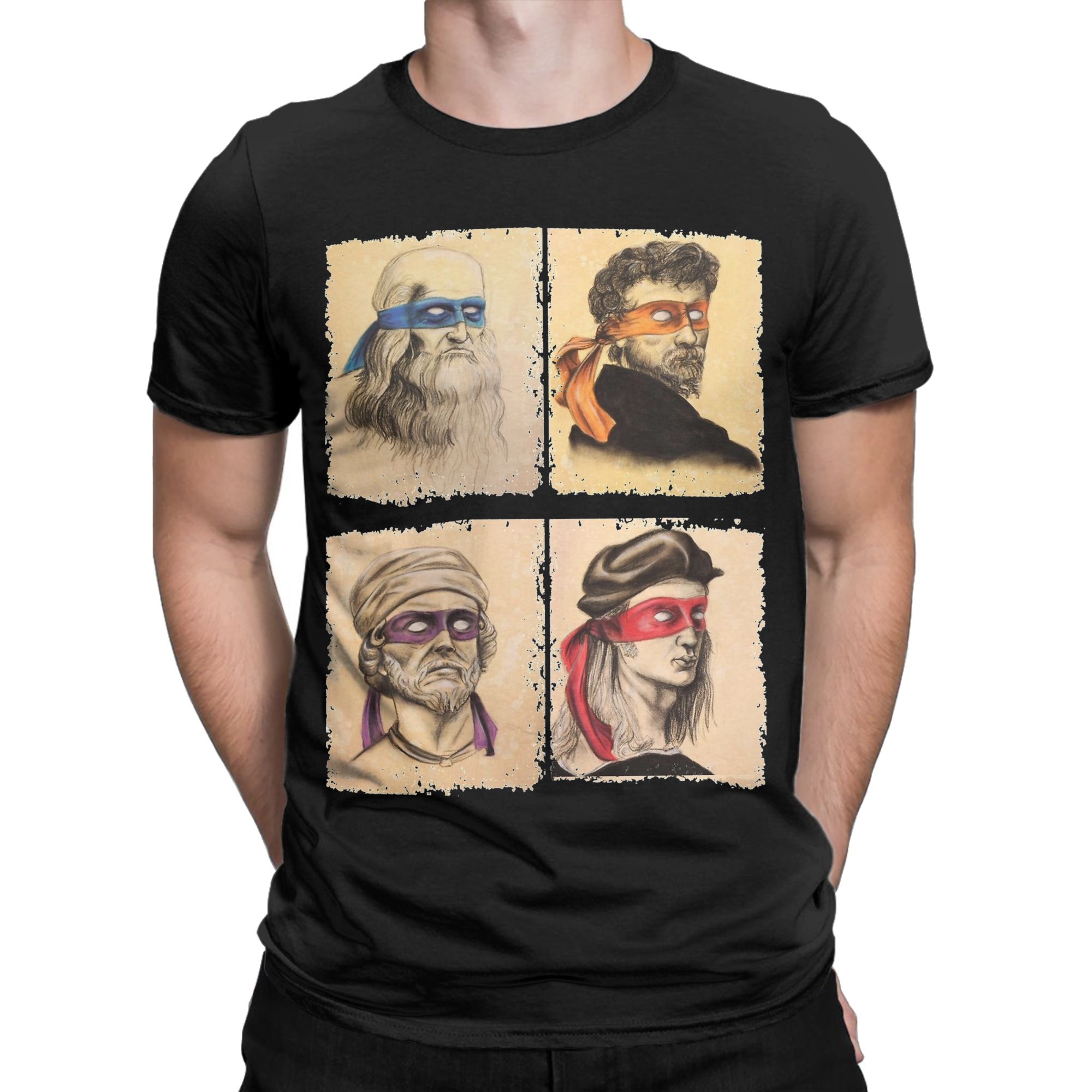 Science Turtles T Shirt Men Pu - Summer Renaissance Clothing ulasan dan harga