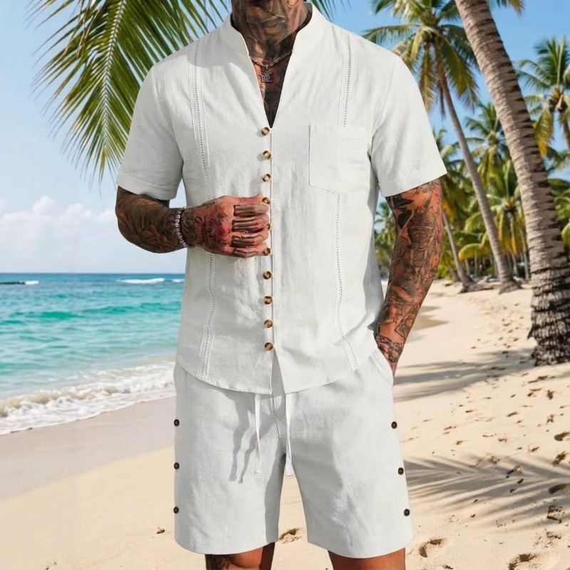 Men's Linen 2 Piece Outfits St - Linen Shorts Men ulasan dan harga