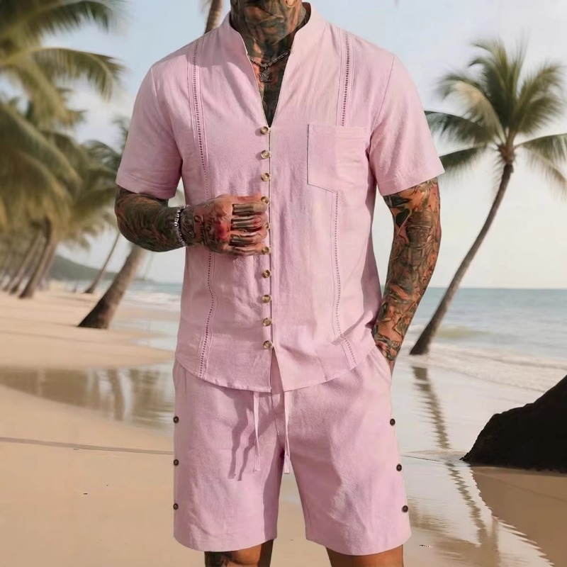 Men's Linen 2 Piece Outfits St - Linen Shorts Men ulasan dan harga