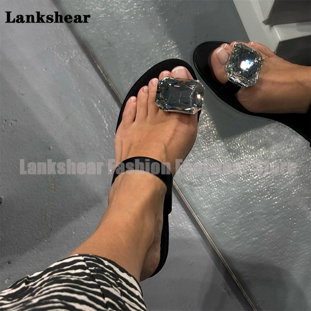 Silver Jewel Flat Slippers Bla - Flip Flop Jeweled ulasan dan harga