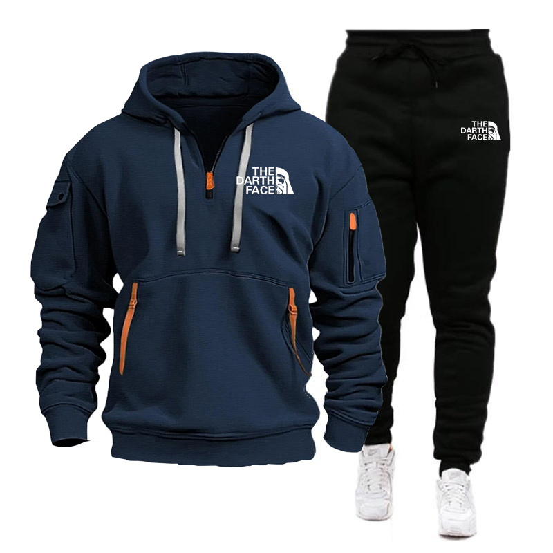 Men's hooded sports shirt set  - Summer Knit Clothing ulasan dan harga