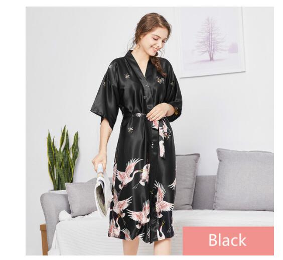 Silk Kimono Robe Bathrobe Wome - Summer Nights Clothing ulasan dan harga
