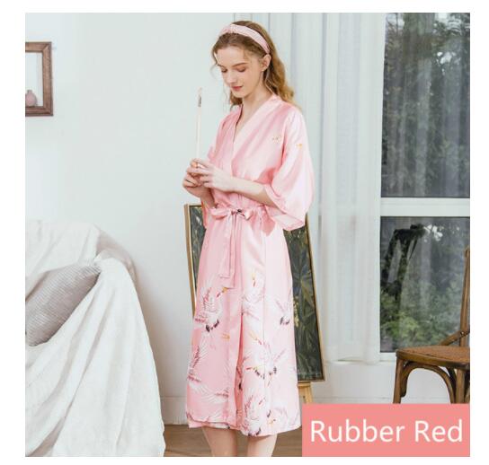 Silk Kimono Robe Bathrobe Wome - Summer Nights Clothing ulasan dan harga