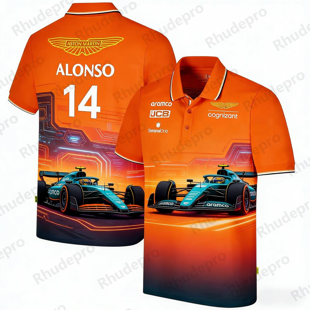 Aston Martin Polo Shirt Outdoo - Summer Clothing Motorcycle ulasan dan harga