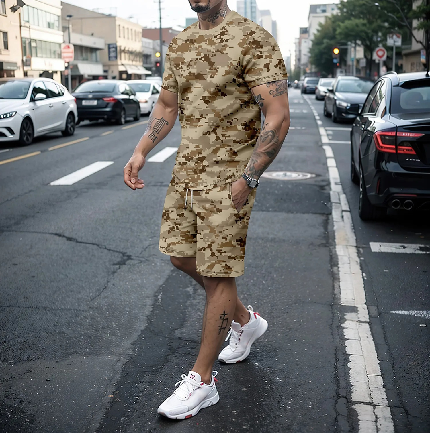 Camouflage Outdoor Tracksuits  - Summer Knit Clothing ulasan dan harga