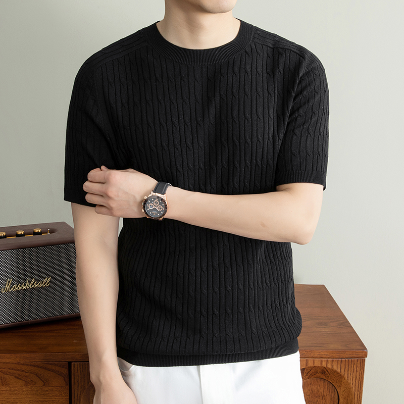 Old Money Wind Short Sleeve T- - Summer Clothing Men Linen ulasan dan harga
