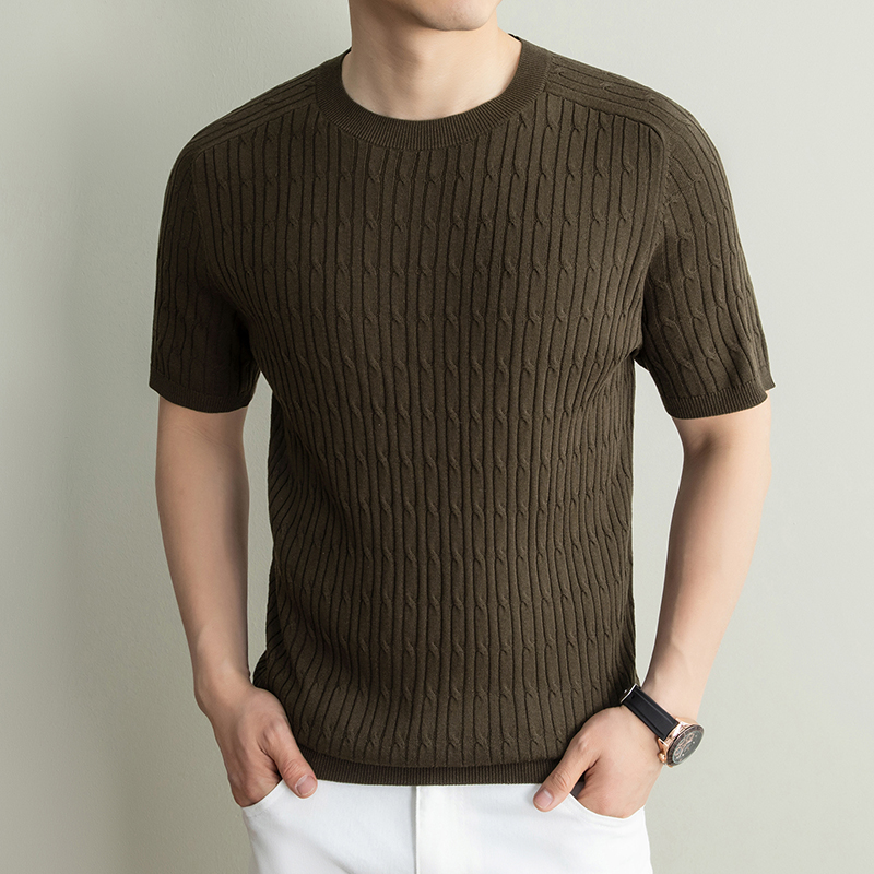 Old Money Wind Short Sleeve T- - Summer Clothing Men Linen ulasan dan harga