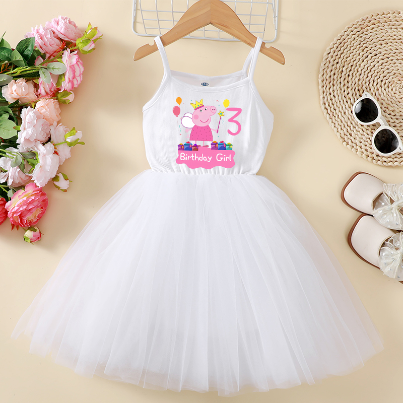 Peppa Pigs Dress Birthday Numb - Summer Clothing Gifts ulasan dan harga