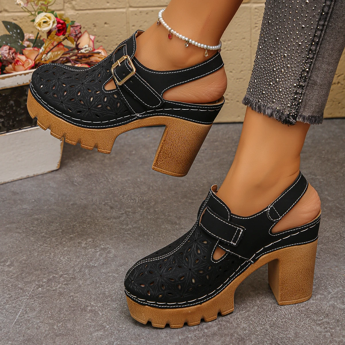 Large Size Women's Thick Heel  - Summer Closet ulasan dan harga