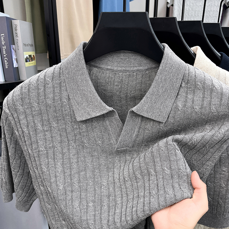 Summer New Men's Seagull Colla - Summer Clothing Men Linen ulasan dan harga
