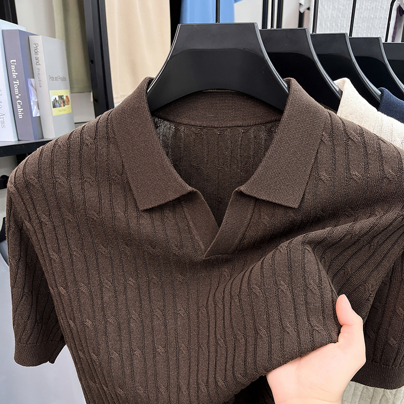 Summer New Men's Seagull Colla - Summer Clothing Men Linen ulasan dan harga