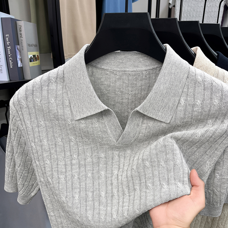 Summer New Men's Seagull Colla - Summer Clothing Men Linen ulasan dan harga