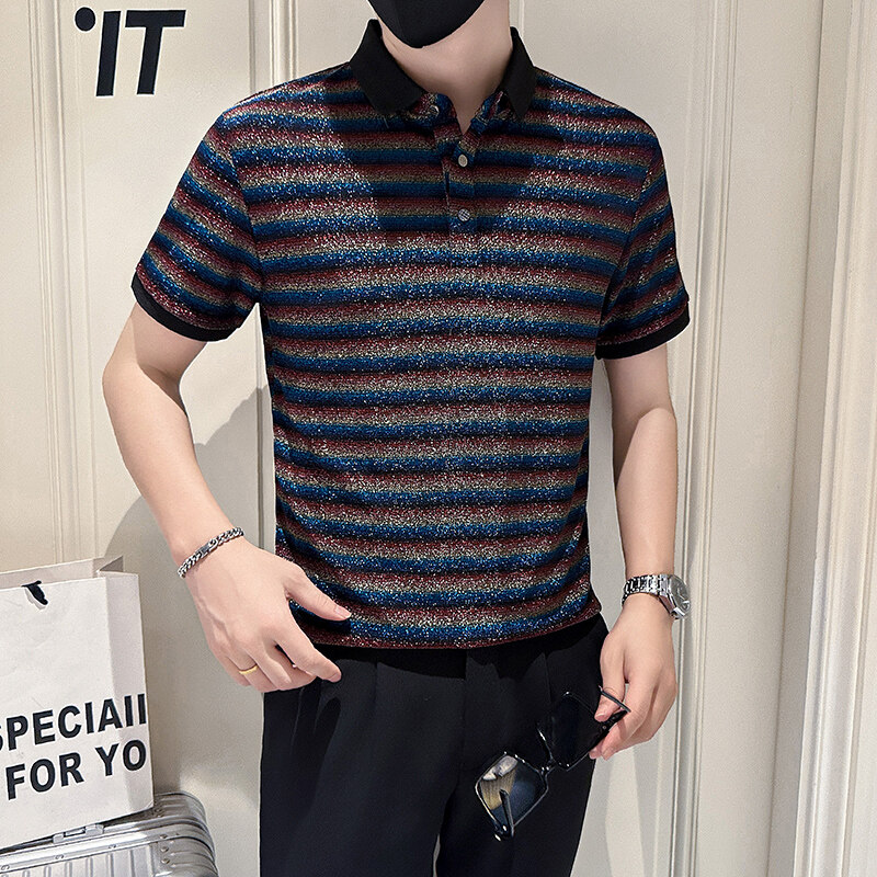 Summer Sequins Men's Polo Shir - Summer Nights Clothing ulasan dan harga