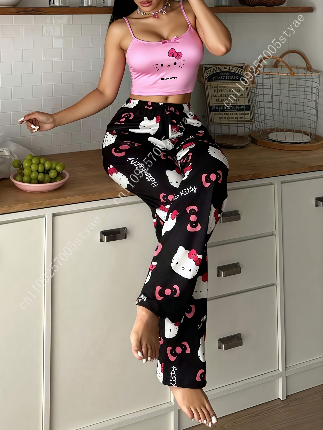 2pcs Sanrio Hello Kitty Pajama - Halter Neck Top ulasan dan harga