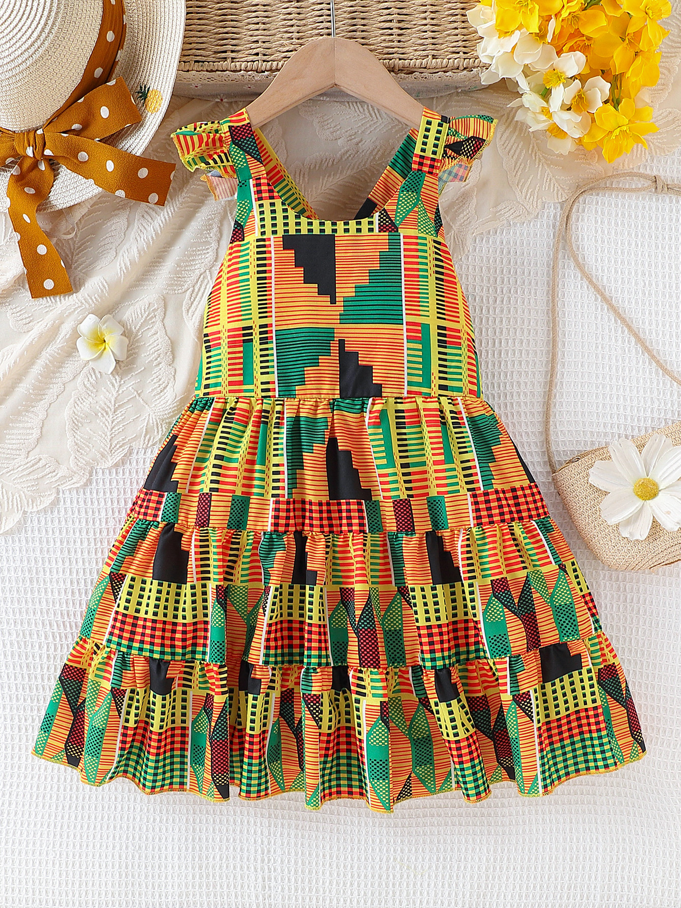 Girls summer African bohemian  - Summer Clothing Vacation ulasan dan harga