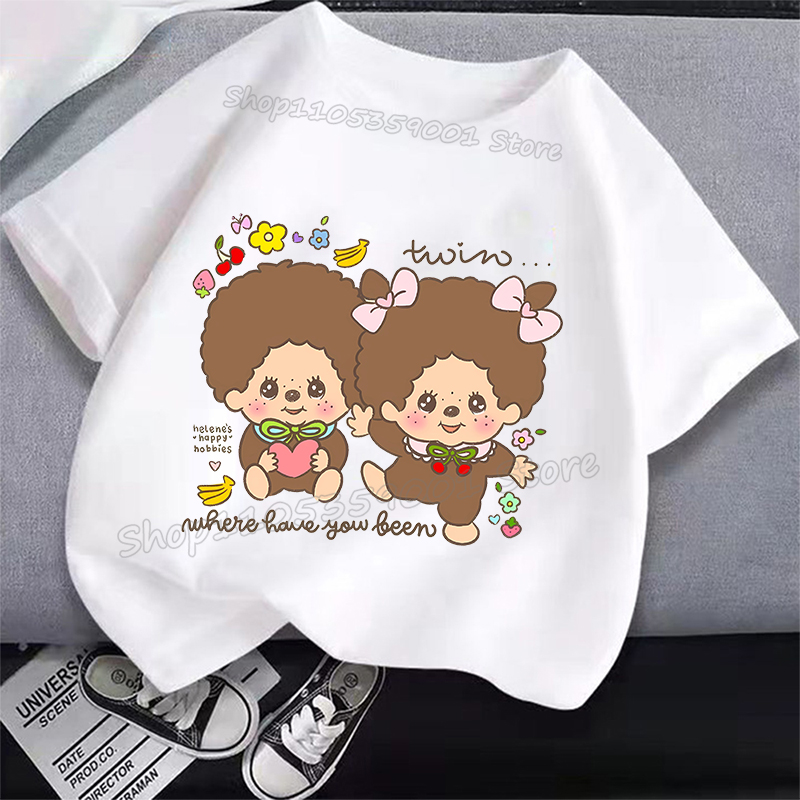 MONCHHICHI Short Sleeve T Shir - Summer Clothing Gifts ulasan dan harga
