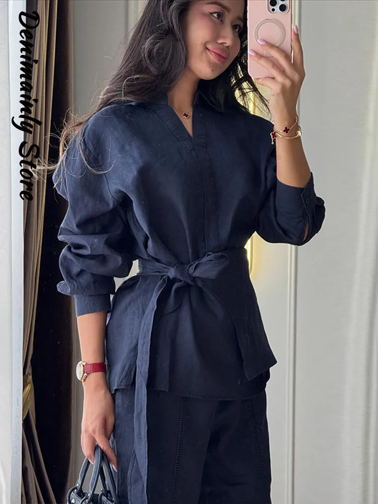 Casual Women's Linen Pants Set - Summer Clothing Men Linen ulasan dan harga