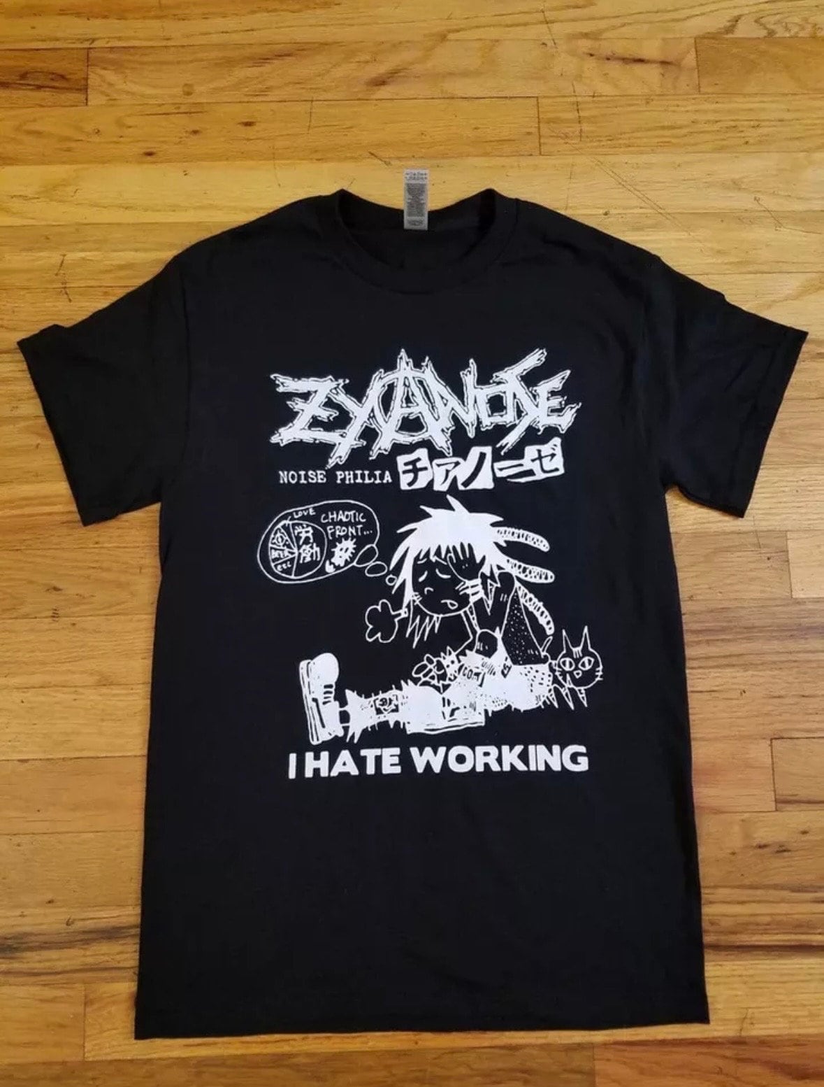 Zyanose I Hate Working T Shirt - Summer Grunge Clothing ulasan dan harga