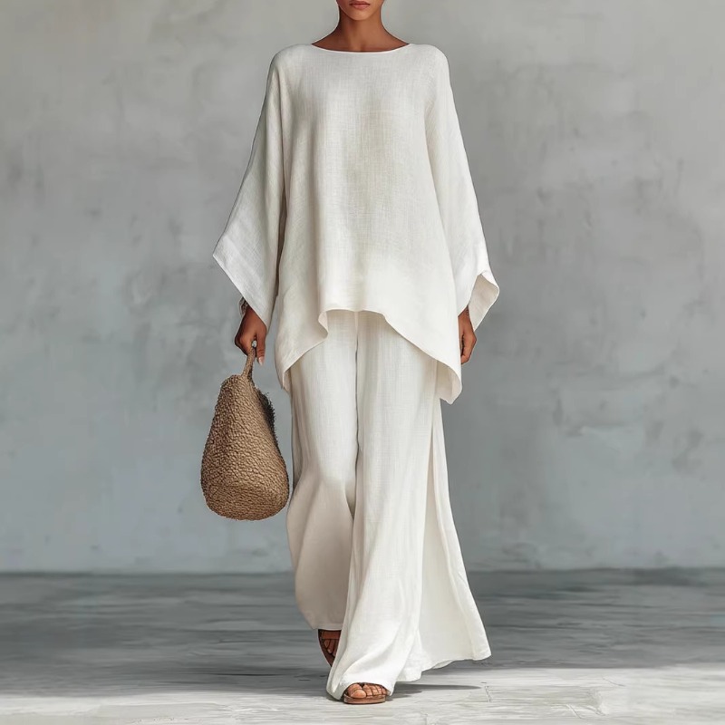 Spring New Fashion Linen Loose - Summer Clothing Men Linen ulasan dan harga