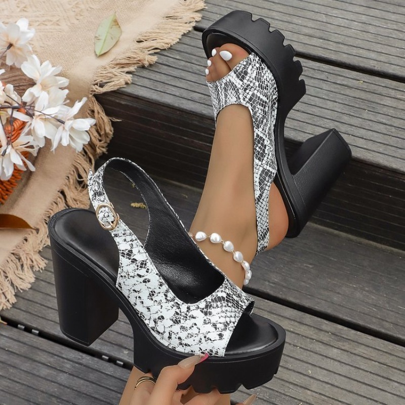 Sexy Snake Print High Heels Sa - Summer Closet ulasan dan harga