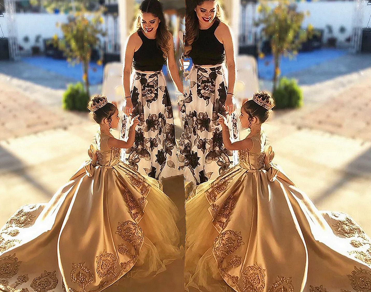 White Satin Flower Girl Dress  - Summer Clothing For Teen Girls ulasan dan harga