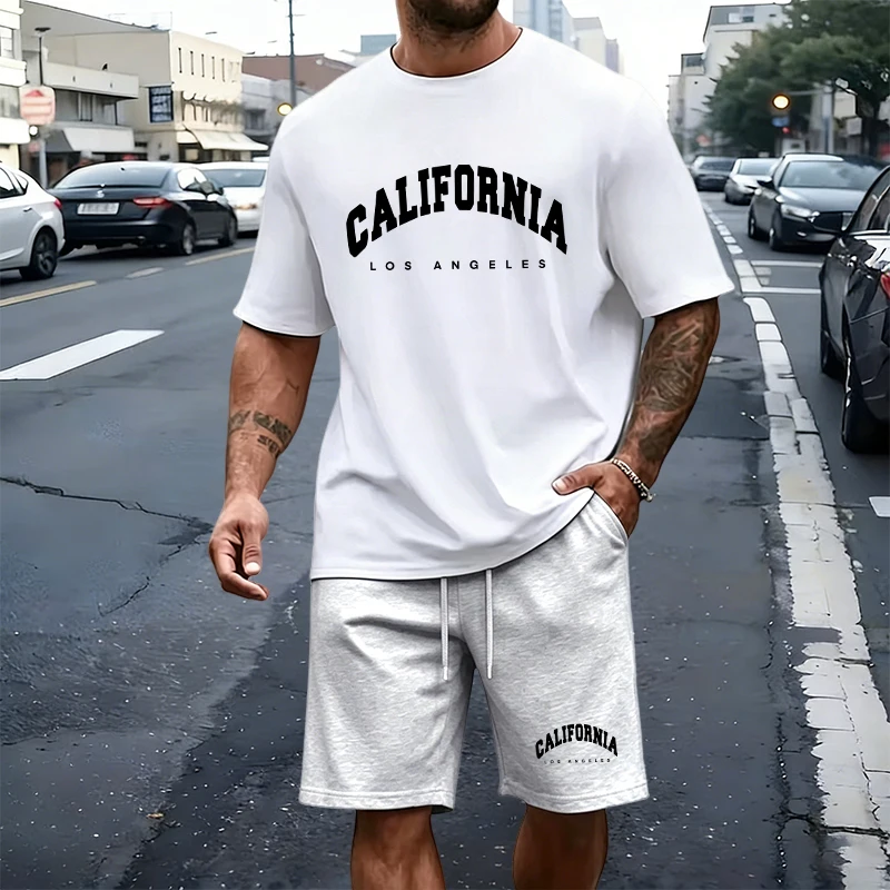 Men's T-Shirt Tracksuit Print  - Summer Knit Clothing ulasan dan harga