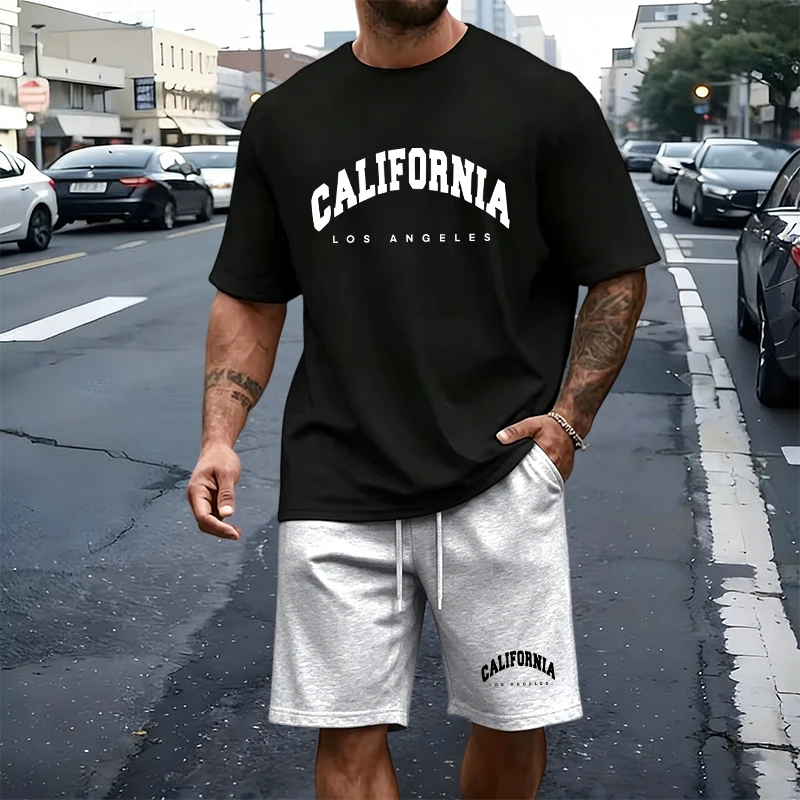 Men's T-Shirt Tracksuit Print  - Summer Knit Clothing ulasan dan harga